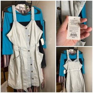 SO Light Wash Denim Overall Dress